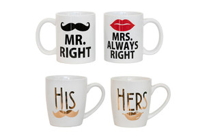 His & Hers or Mr & Mrs Mugs