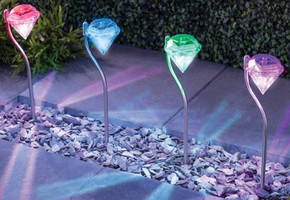 Solar Powered Diamond Lawn Lights