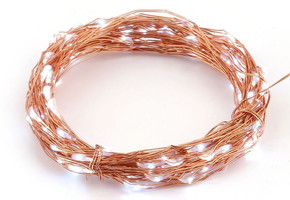 Solar-Powered Copper String Lights
