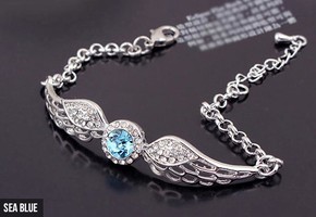 Angel Wings Crystal Inlaid Bracelet