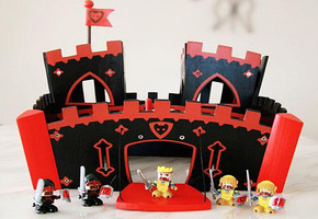 Toy Wooden Castle with Knights