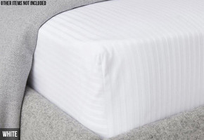 Fitted Sheet with Damask Strip