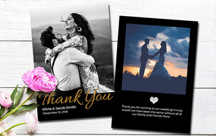 Five-Pack of Announcement Flat Card incl. Envelopes & Delivery - Options for 20- or 50-Pack