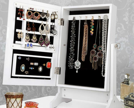 Two In One Jewellery Cabinet Mirror Grabone Two In One Jewellery Cabinet Mirror