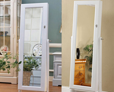 Wooden Full Length Mirrored Jewellery Cabinet Grabone Full Length Mirrored Jewellery Cabinet